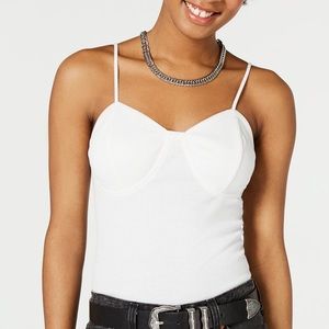 NWT Ribbed White Crop Tank Top Camisole
